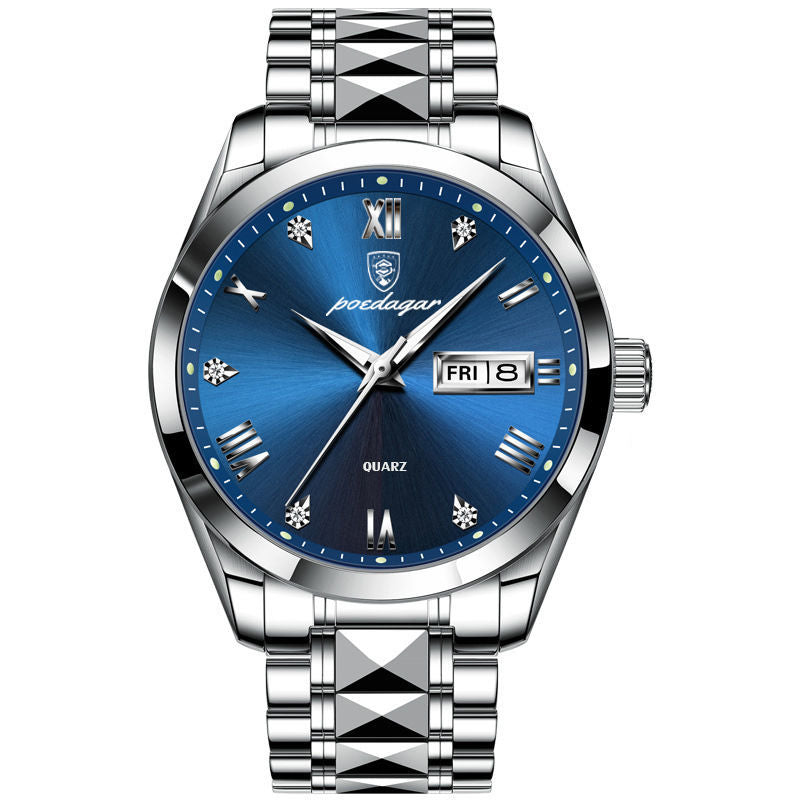 Fashion Mens Business Black Watches Luxury Stainless Steel Ultra Thin Mesh  Belt Quartz Men Wrist Watch Casual Classic Male Watch