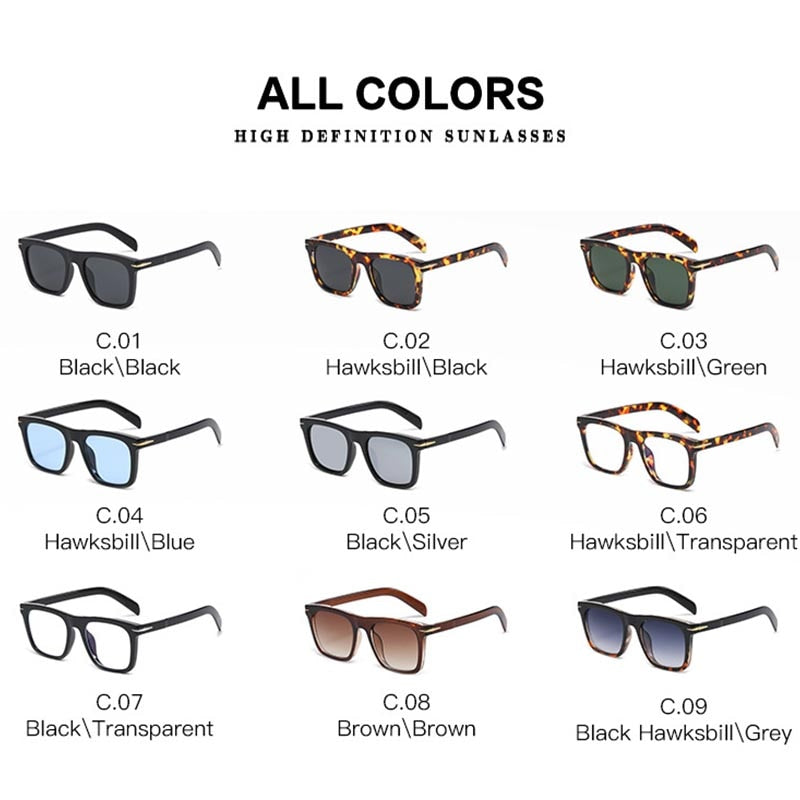 New Square Sunglasses For Men Women 2023 Vintage Fashion Goggle Drivin –  yiannys
